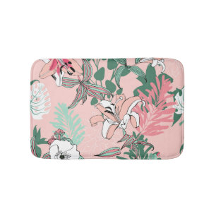 Tapis De Bain Cercles D'Illusion Optique : Patte Monochrome Sans