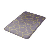Tapis De Bain Cercles dorés et Taupe rustique Violet Moderne Ten (Angle)
