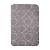 Tapis De Bain Cercles dorés et Taupe rustique Violet Moderne Ten (Devant (Vertical))