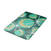 Tapis De Bain Cercles du milieu du siècle démarre Turquoise (Angle)