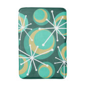 Tapis De Bain Cercles du milieu du siècle démarre Turquoise (Devant (Vertical))