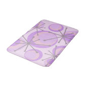 Tapis De Bain Cercles du milieu du siècle Starburts Lavender (Angle)