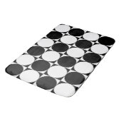 TAPIS DE BAIN CERCLES NOIRS ET BLANCS (Angle)