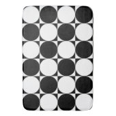 TAPIS DE BAIN CERCLES NOIRS ET BLANCS (devant Vertical)
