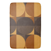 Tapis De Bain Cercles rétro Brown (devant Vertical)