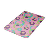 Tapis de Bain Cercles Roses Funky (Angle)