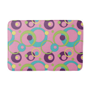 Tapis de Bain Cercles Roses Funky