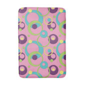 Tapis de Bain Cercles Roses Funky (Devant (Vertical))