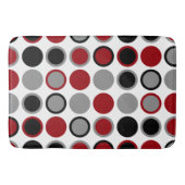 Tapis De Bain Cercles rouges, noirs et gris (Devant)