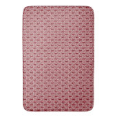 Tapis De Bain Cercles spiraux Abstraits en Bourgogne et blanc (devant Vertical)