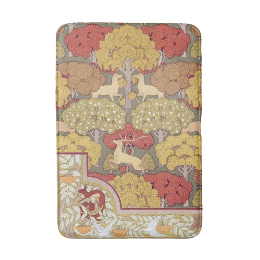 Tapis De Bain Cerf & Arbre, Écureuil, Oiseau, Baies Rowan Art No (Devant (Vertical))