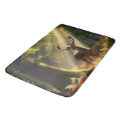 Tapis De Bain Cerf dans la forêt matinale (Angle)