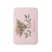 Tapis De Bain Cerf floral rose (Devant (Vertical))