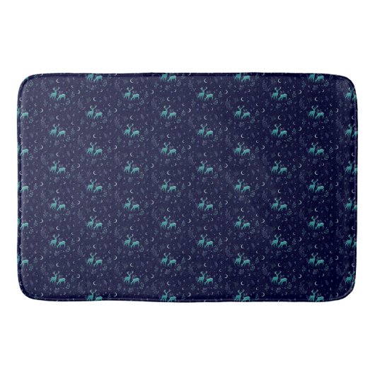 Tapis De Bain Cerf Lune Bleue (Devant)