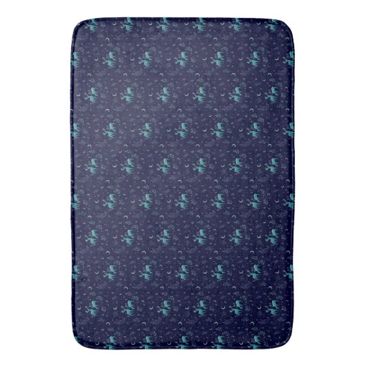 Tapis De Bain Cerf Lune Bleue (devant Vertical)