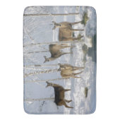 Tapis De Bain Cerfs communs en hiver (devant Vertical)