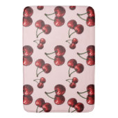 Tapis De Bain Cerises Rouges Brillantes Rétro Glam Rose (devant Vertical)