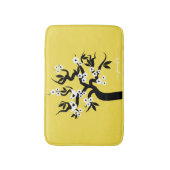 Tapis De Bain Cerisier noir, blanc inséparable jaune (Devant (Vertical))