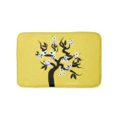 Tapis De Bain Cerisier noir, blanc inséparable jaune (Devant)