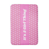 Tapis De Bain C'Est Une Fille Rose Bright Pois Fille (Devant (Vertical))
