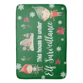 Tapis De Bain Cette Maison est sous surveillance elf Noël (devant Vertical)