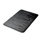 Tapis De Bain Chaînes Abstraites noires et blanches (Angle)