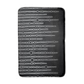 Tapis De Bain Chaînes Abstraites noires et blanches (Devant (Vertical))