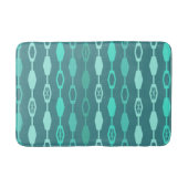 Tapis De Bain Chaînes modernes du milieu du siècle Turquoise (Devant)
