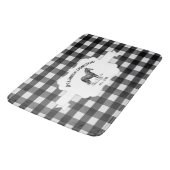 Tapis De Bain Chalet de bison noir Plaid Farm Cheval Bain Mat (Angle)