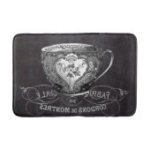 Tapis De Bain Chalkboard Alice à Wonderland tea party teacup (Devant)