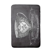 Tapis De Bain Chalkboard Alice à Wonderland tea party teacup (Devant (Vertical))