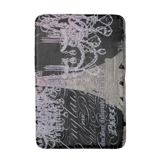 Tapis De Bain chalkboard scripts chandelier paris eiffel tower (Devant (Vertical))