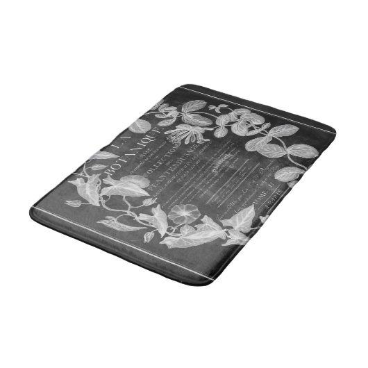 Tapis De Bain chalkboard scripts d'art botanique français lierre (Angle)