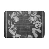 Tapis De Bain chalkboard scripts d'art botanique français lierre (Devant)