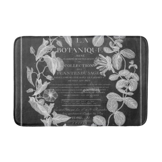 Tapis De Bain chalkboard scripts d'art botanique français lierre (Devant)