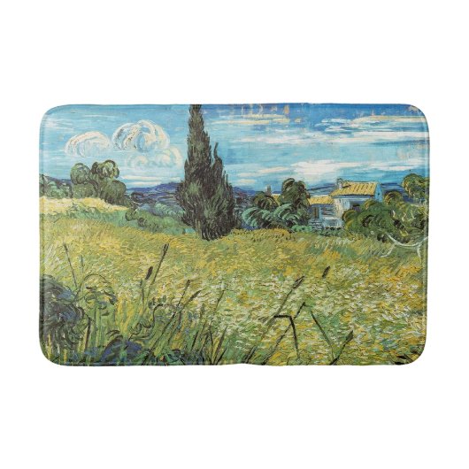 Tapis De Bain Champ de blé vert Vincent van Gogh (Devant)