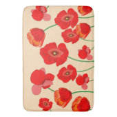 Tapis De Bain Champ de fleurs de pavot rouge sur arrière - plan  (devant Vertical)