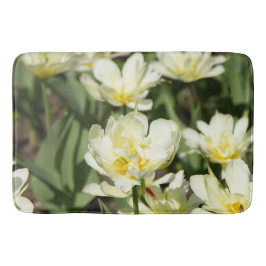 Tapis De Bain Champ de tulipes blanches (Devant)