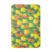 Tapis De Bain Champ de tulipes orange et jaune (Devant (Vertical))