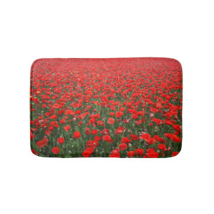 Tapis De Bain Champ des pavots rouges
