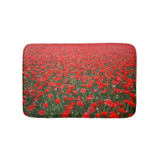 Tapis De Bain Champ des pavots rouges (Devant)