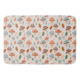Tapis De Bain Champignon, Feuillage d'automne, Motif de la natur