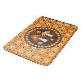 Tapis De Bain Champignons et fleurs doux rétro (Angle)