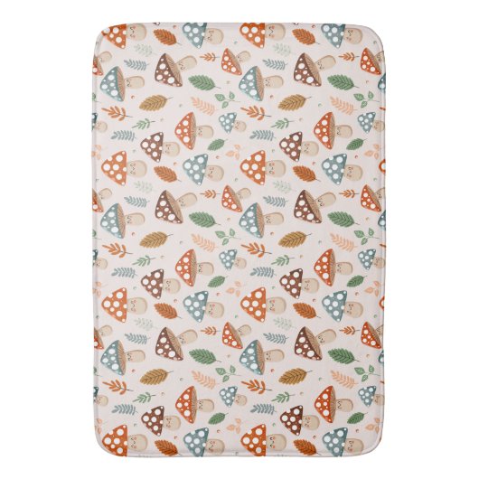 Tapis De Bain Champignons, Feuillage d'automne, Nature Patten (devant Vertical)