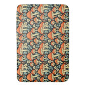 Tapis De Bain Champignons rétro Fleurs Vintages (devant Vertical)