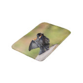 Tapis De Bain Chant de Blackbird à ailes rouges (Angle)