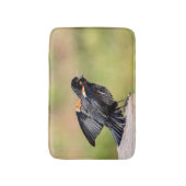 Tapis De Bain Chant de Blackbird à ailes rouges (Devant (Vertical))