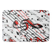 Tapis De Bain Chaos musical classique Rouge Noir et Blanc (Devant)