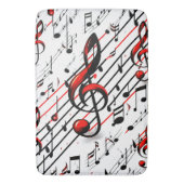 Tapis De Bain Chaos musical classique Rouge Noir et Blanc (devant Vertical)