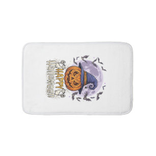 Tapis De Bain Chapeau de sorcière de citrouille de Halloween heu